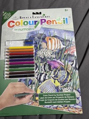 Royal & Langnickel Colour Pencil Set with Ocean Fish Artwork - Multicolor